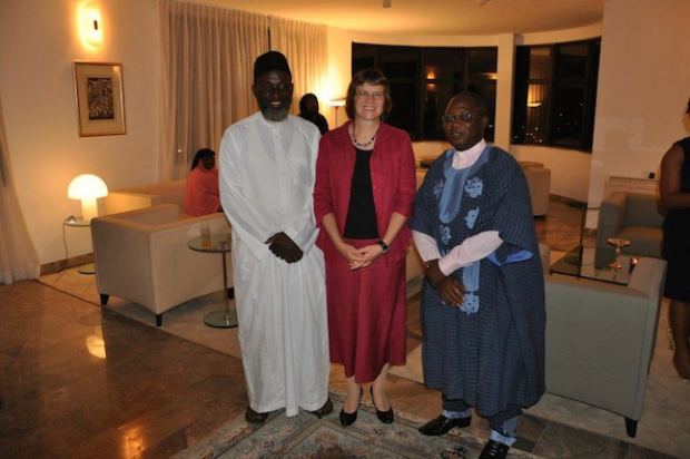 from left to right: Imam Dr Muhammad Ashafa, Ambassador Dorothee Janetzke-Wenzel and Pastor Dr James Wuye (<a href