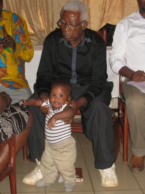 The eldest (Papa Pierre) and youngest participant