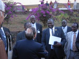 South Sudan Vice President, Dr Riek Machar meeting people from the Indian IC Centre of Governance at the Making Democracy Real conference. 