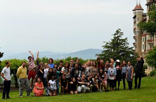 People helping in Caux