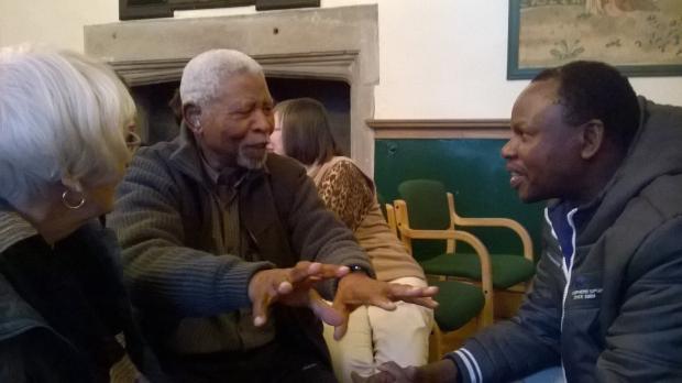 Letlapa Mphahlele with Archie Sibeko and his wife Dr Joyce Leeson