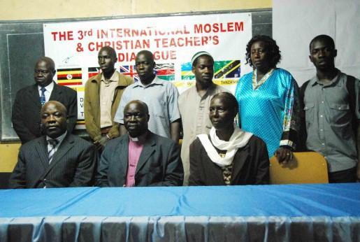 International Muslim and Christian Teachers' Dialogue organising committee together with Bishop John Kami Odur (centre front)