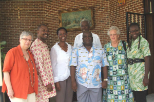 Senator Domitian Ndayizeye third from right