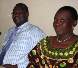 Dr Riek Machar Teny and Angelina Teny