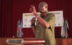 General Aronda addressing the delegates