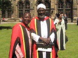 Imam Dr Muhammad Ashafa and Pastor Dr James Movel Wuye receiving their honorary degrees (Photo: Geoff Craig)