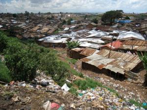 The Kibera slum, the largest in Africa