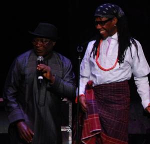 Pastor James Wuye and Nile Rodgers at the We Are Family Foundation 10th anniversary award ceremony (Photo: Alan Channer)