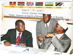 Sheikh Waisswa (on right) consulting with a panellist