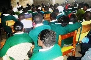 Students during a Kenya I Care session