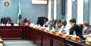 Vice President Riek Machar chairs a working session of the original Organizing Committee (Photo: Mike Brown)