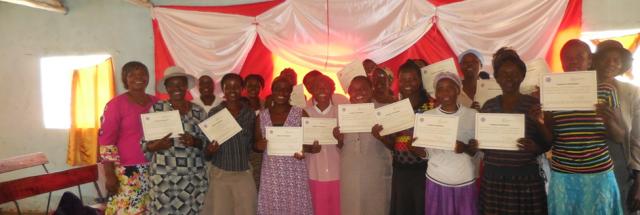 The ladies were excited to receive their certificates