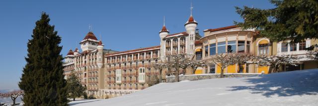 Caux Palace, winter, Caux, Switzerland, Europe