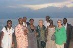 ACG with Burundian hosts. Lake Tanganyika in the background          and the mountians of Eastern DRC on the horizon
