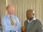 Mark Boobbyer with Sir Quett Masire