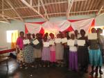 The ladies were excited to receive their certificates