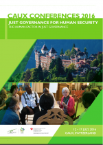 2016 report cover of Caux conference on Just Governance for Human Security