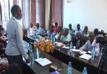 Angelina Teny, chair IofC South Sudan, briefs State coordinators