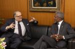 Cornelio Sommaruga and Kofi Annan: United Nations, New York, 17 March 2004